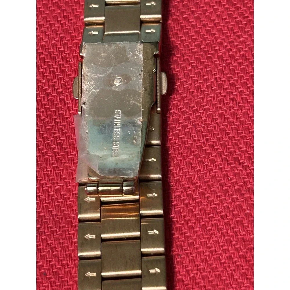 Fossil Watch Band 18mm Gold Tone Featuring Crystal Accents Stainless Steel New